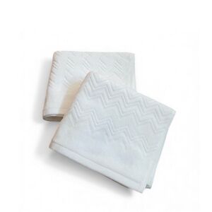 NEW Set of 2 Missoni Home 100% Cotton Iconic Zig Zag Chevron Pattern Hand Towels